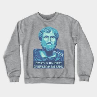 Aristotle Portrait and Quote Crewneck Sweatshirt